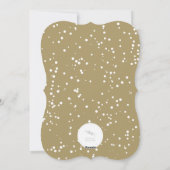 ヴィンテージ手書きベビーの初めてのクリスマス写真 シーズンカード (裏面)