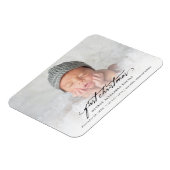 ヴィンテージ手書きベビーの最初のクリスマスフォト マグネット (左側)