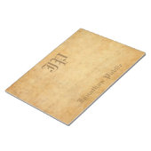 ヴィンテージ手書きモノグラ結婚ムの文字テンプレート ノートパッド (アングル)