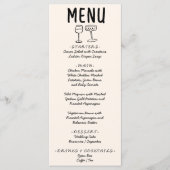 ヴィンテージ手書きレトロ予測できなユニーク結婚の メニュー (正面)