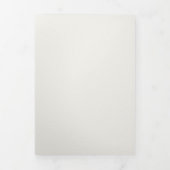 ヴィンテージ手書き写真結婚の 三つ折り招待状 (カバー)