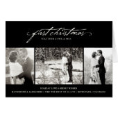 ヴィンテージ手書き初めてのクリスマス結婚写真 (正面横)