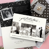 ヴィンテージ手書き初めてのクリスマス結婚写真 シーズンカード