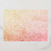 ヴィンテージ手書き初めてのクリスマス結婚写真 箔シーズンカード (裏面)