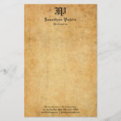 ヴィンテージ手書き古い紙ルックテンプレートトレンディー 便箋 (正面)