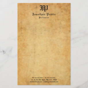 ヴィンテージ手書き古い紙ルックテンプレートトレンディー 便箋