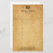 ヴィンテージ手書き古い紙ルックテンプレートトレンディー 便箋 (正面/裏面)