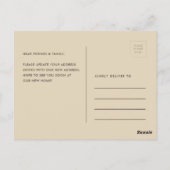 ヴィンテージ手書き引っ越しました移動のお知らせ ポストカード (裏面)