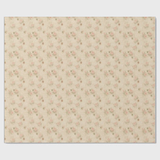 ヴィンテージ手書き文字とバラコラ転がージ ラッピングペーパー