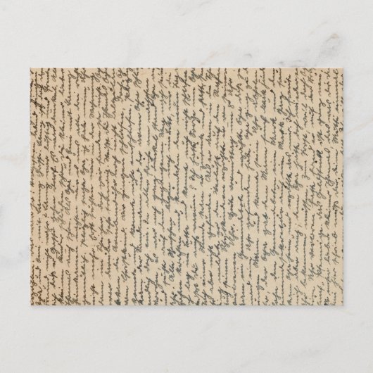 ヴィンテージ手書き文字 ポストカード (正面)