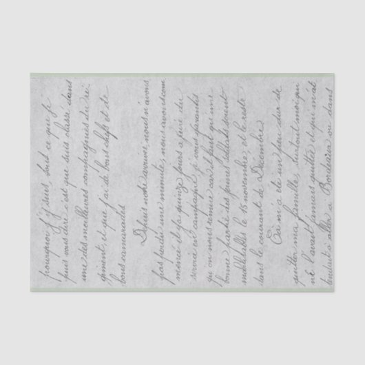 ヴィンテージ手書き文字 薄葉紙 (正面)