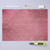 ヴィンテージ手書き文字 薄葉紙 (クラフト)