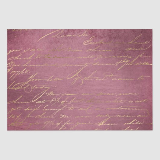 ヴィンテージ手書き文字 薄葉紙 (正面)