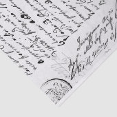 ヴィンテージ手書き文書 薄葉紙 (詳細)