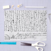 ヴィンテージ手書き文書 薄葉紙 (クラフト)