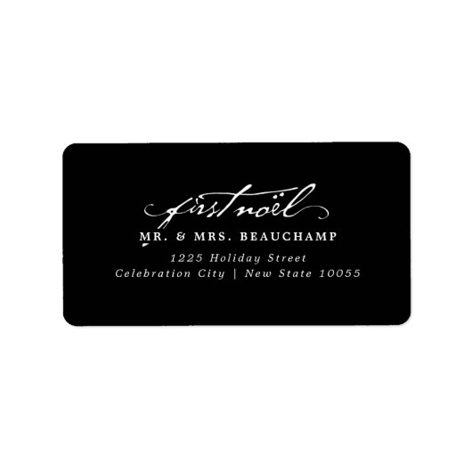 ヴィンテージ手書き最初のノー結婚ルのアドレス ラベル (正面)