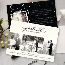 ヴィンテージ手書き最初のNoel 3フォト結婚ズ シーズンカード