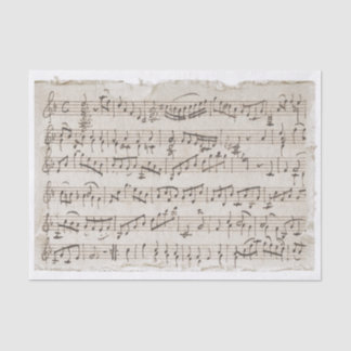 ヴィンテージ手書き音楽の切り取りエッジ切り離し 薄葉紙