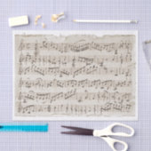 ヴィンテージ手書き音楽の切り取りエッジ切り離し 薄葉紙 (クラフト)