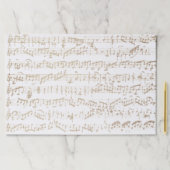 ヴィンテージ手書き音楽金ゴールドランチョンマット ペーパーパッド (インサイチュ)