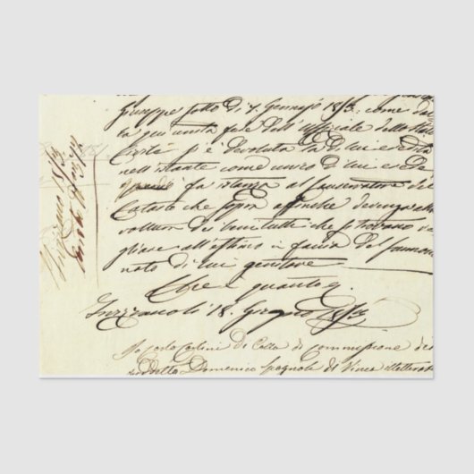 ヴィンテージ手書き  薄葉紙 (正面)