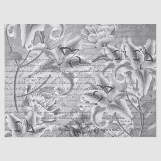 ヴィンテージ手書フローラ 薄葉紙 (正面)
