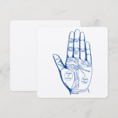 ヴィンテージ手相図 手のひらを読む 招待状 (正面/裏面)