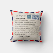 ヴィンテージ手紙マイソン装飾用クッション クッション (正面)