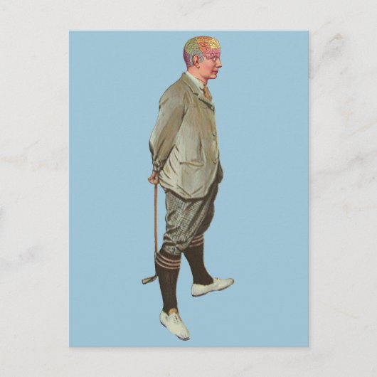 ヴィンテージ技術ヘッドゴルファー ポストカード (正面)