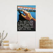 ヴィンテージ投票ポスター ポスター (キッチン)