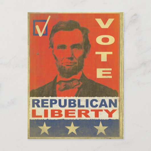 ヴィンテージ投票共和党パーティー2016選挙後 インビテーションポストカード (正面)