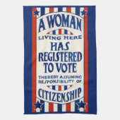 ヴィンテージ投票権支援リプリント キッチンタオル (縦)