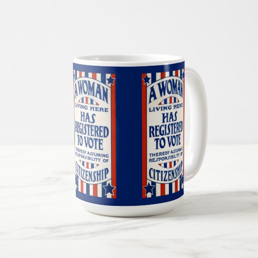 ヴィンテージ投票権支援リプリント コーヒーマグカップ (正面右)