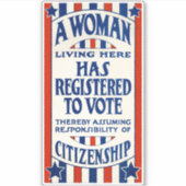 ヴィンテージ投票権支援リプリント シール (正面)
