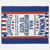 ヴィンテージ投票権支援リプリント フリースブランケット (正面(横))