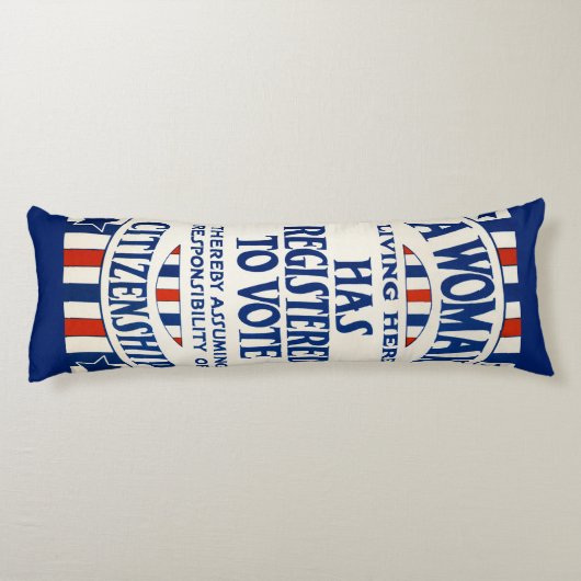 ヴィンテージ投票権支援リプリント ボディピロー (裏面)