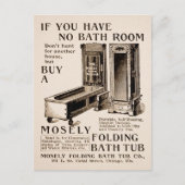 ヴィンテージ折り畳み入浴広告はがき ポストカード (正面)