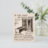 ヴィンテージ折り畳み入浴広告はがき ポストカード (スタンド正面)