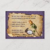 ヴィンテージ披露宴エンクロージャカード – 紫 エンクロージャーカード (裏面)