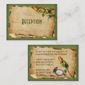 ヴィンテージ披露宴エンクロージャカード – 緑 エンクロージャーカード (正面/裏面)