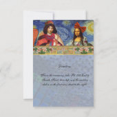 ヴィンテージ披露宴素朴おもしろい芸術 招待状 (裏面)