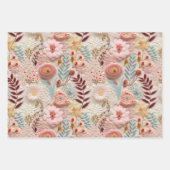 ヴィンテージ押しワイルドフラワー ラッピングペーパーシート (正面3)