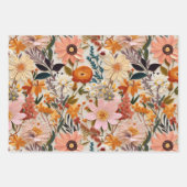 ヴィンテージ押しワイルドフラワー ラッピングペーパーシート (正面2)