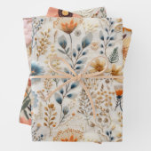 ヴィンテージ押しワイルドフラワー ラッピングペーパーシート (インサイチュ)