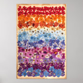 ヴィンテージ押し花グラデーションウォールアートプリント ポスター (正面)