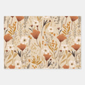 ヴィンテージ押し花ムーディ ラッピングペーパーシート (正面3)