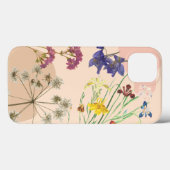 'ヴィンテージ押し花ワイルドフラワーボホ' iPhone 13 カバー (裏面 (横))