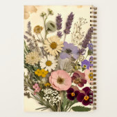 ヴィンテージ押し花花束雑誌 ノートブック (裏面)