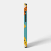 ヴィンテージ抽象的幾何学スカンジナビア柄 iPhoneケース (左側面)