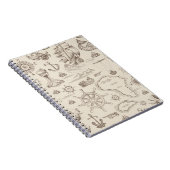 ヴィンテージ抽象芸術のシームレスなテーマ ノートブック (右側)